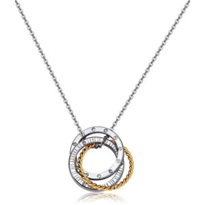 S`Agapõ Bicolor náhrdelník s propojenými kruhy Trinidad STR20