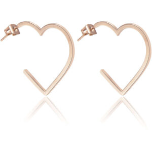 S`Agapõ Ocelové náušnice ve tvaru srdce MEDINA SEA22