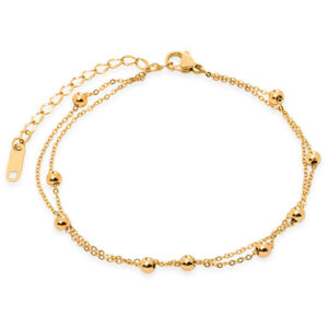 Troli Moderní pozlacený náramek z oceli Globe Gold