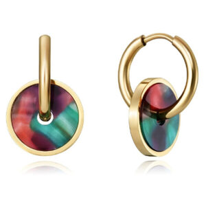 Viceroy Luxusní pozlacené kruhy s přívěsky 2v1 Kiss 15117E01016