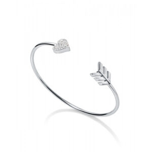Viceroy Otevřený ocelový náramek se zirkony 75208P01000