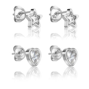 Victoria Walls Půvabná sada ocelových náušnic s krystaly VS1121S