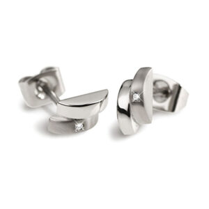 Boccia Titanium Moderní titanové náušnice s diamantem 0552-02