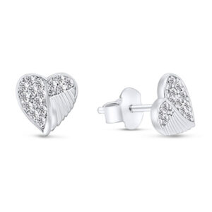 Brilio Náušnice z bílého zlata se zirkony GOLD046_AU_W
