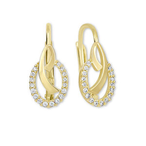 Brilio Zlaté náušnice s krystaly 239 001 00797