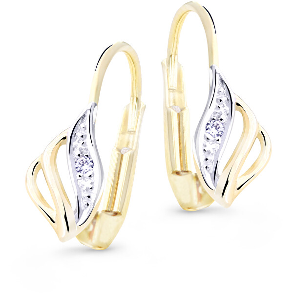 Cutie Diamonds Luxusní bicolor náušnice ze zlata s brilianty DZ8024-55-00-X-1