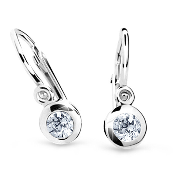 Cutie Jewellery Dětské náušnice z bílého zlata C1537-10-X-2 zelená