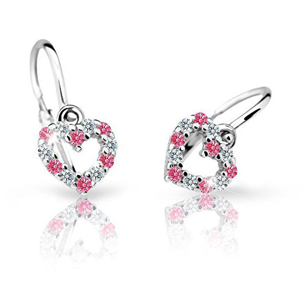 Cutie Jewellery Dětské náušnice z bílého zlata C2157-10-X-2 zelená