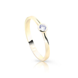 Cutie Jewellery Jemný zlatý třpytivý prsten Z8006-10-X-1 - SLEVA 55 mm