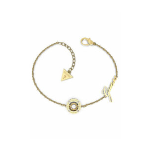 Guess Elegantní pozlacený náramek Solitaire JUBB01462JWYGS