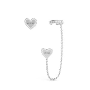 Guess Hravé asymetrické náušnice se srdíčky JUBE01080JWRH