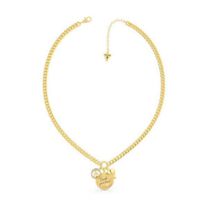 Guess Módní pozlacený náhrdelník se třemi přívěsky UBN70039