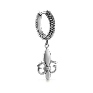 Guess Ocelová kruhová single náušnice Lilie Knight FLower JUME01327JWAST/U