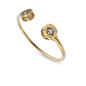 Guess Pevný pozlacený náramek s krystaly Solitaire JUBB01461JWYGS 5