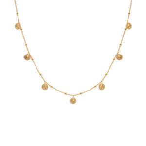 Hot Diamonds Módní pozlacený náhrdelník s přívěsky Jac Jossa Embrace CH108