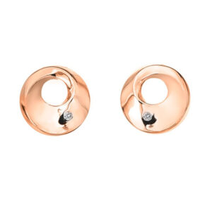 Hot Diamonds Něžné bronzové náušnice s diamanty Quest DE652