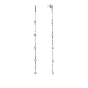 MOISS Dlouhé stříbrné náušnice s kubickými zirkony E0003080