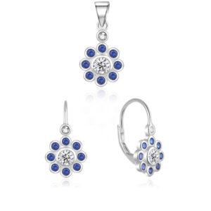 MOISS Půvabná stříbrná souprava šperků Kytičky S0000278 (přívěsek