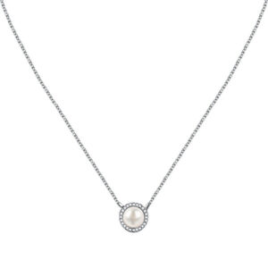 Morellato Elegantní stříbrný náhrdelník s perlou Gioia SAER49