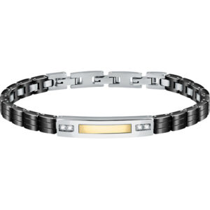 Morellato Luxusní pánský náramek z keramiky a oceli Gold SATM11