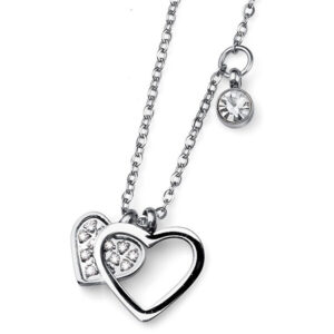 Oliver Weber Ocelový náhrdelník se srdíčky Amo 11772