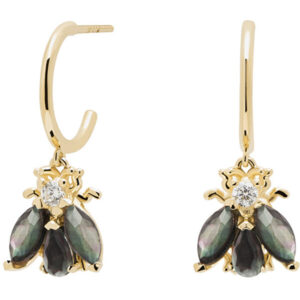 PDPAOLA Originální kruhové náušnice s přívěsky ZAZA Gold AR01-314-U