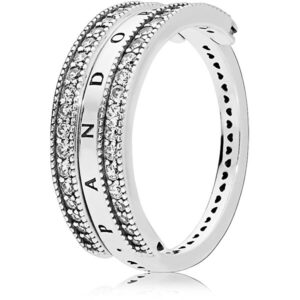 Pandora Luxusní stříbrný prsten 197404CZ 60 mm