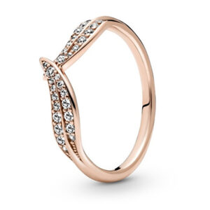 Pandora Něžný bronzový prsten Třpytivé lístky 189533C01 52 mm