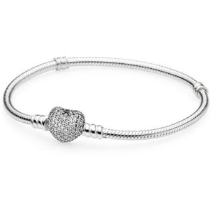 Pandora Stříbrný náramek s třpytícím srdcem 590727CZ 16 cm