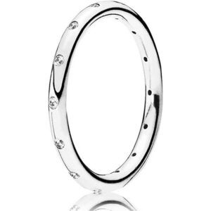 Pandora Stříbrný prsten s třpytivými kamínky 190945CZ 60 mm