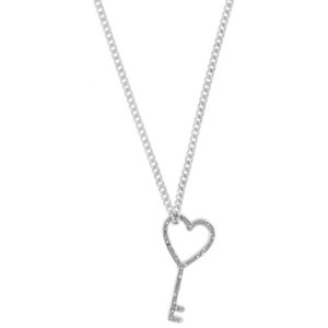 Praqia Originální stříbrný náhrdelník Heart Key KO6114_CU035_45_A_RH (řetízek