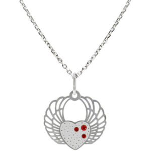 Praqia Romantický stříbrný náhrdelník Srdce KO5134_MO040_45_RH  (řetízek