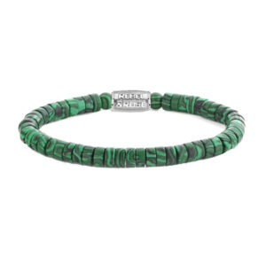 Rebel&Rose Zelený korálkový náramek Malachite Green RR-60093-S 16