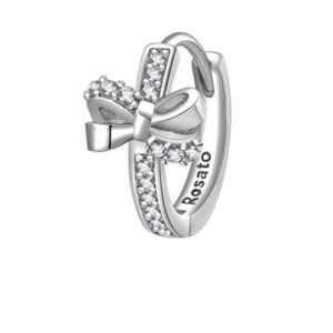 Rosato Stříbrná single náušnice Mašlička Storie RZO063R