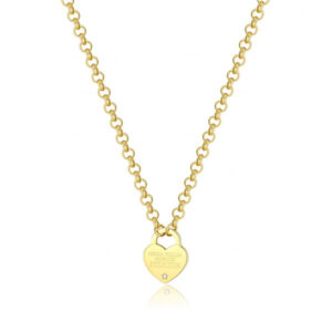 S`Agapõ Hravý pozlacený náhrdelník se srdíčkem Be My Always SBM77