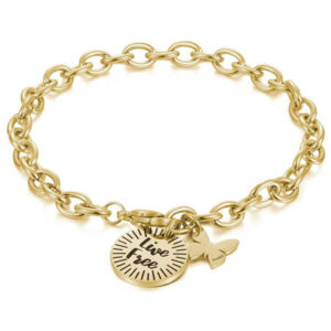 S`Agapõ Pozlacený náramek s přívěsky Happy SHAM16