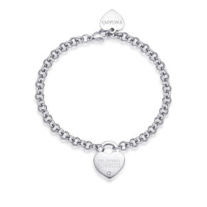 S`Agapõ Slušivý ocelový náramek se srdíčkem Be My Always SBM79