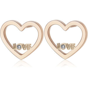 S`Agapõ Srdcové náušnice s nápisem LOVE Pretty SPE24