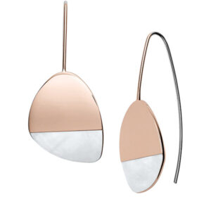 Skagen Elegantní bicolor náušnice s perletí Agnethe SKJ1298998