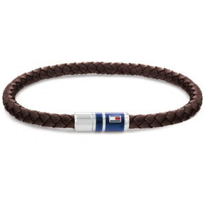 Tommy Hilfiger Hnědý kožený náramek s ocelovým zapínáním 2790295