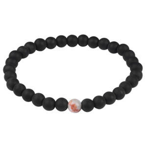 Troli Korálkový náramek z onyxu a růžového jaspisu 20 cm