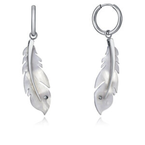 Viceroy Půvabné ocelové náušnice s peříčkem Kiss 15113E01000