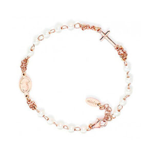Amen Originální pozlacený náramek s perličkami Rosary BRORB3