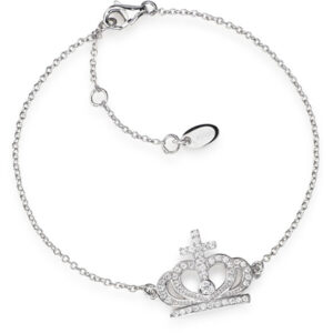 Amen Originální stříbrný náramek se zirkony Crowns BRC2