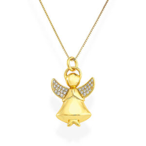 Amen Pozlacený náhrdelník se zirkony Angels A2GB (řetízek