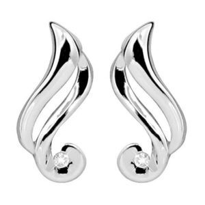 Art Diamond Stříbrné náušnice na šroubek s diamanty DAGUP1246S