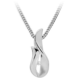 Art Diamond Stříbrný náhrdelník s diamantem DAGS800/50