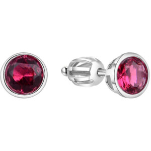 Beneto Stříbrné náušnice s třpytivým zirkonem AGUP1718S