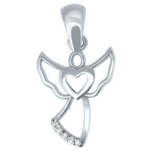 Brilio Jemný přívěsek z bílého zlata Anděl PENT108_AU_W