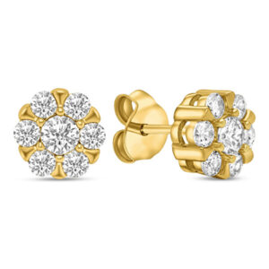 Brilio Silver Nádherné pozlacené náušnice Kytičky EA320Y